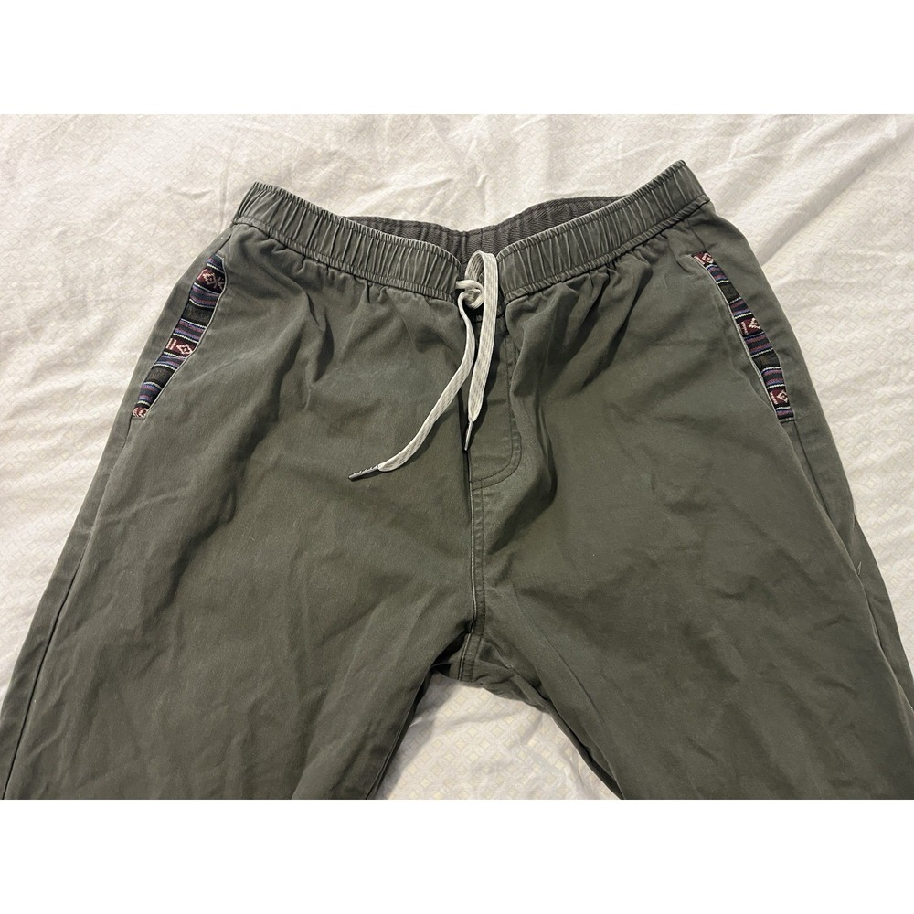 Wowie Rambler Jogger Men L Green Casual Stretch Tapered Canvas Elastic - Picture 5 of 8